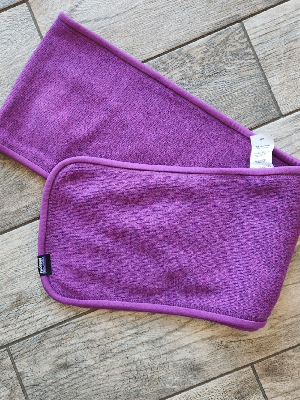 Patagonia Heathered Purple Fleece Neck Gaiter Scarf Winter Outdoor Gorpcore